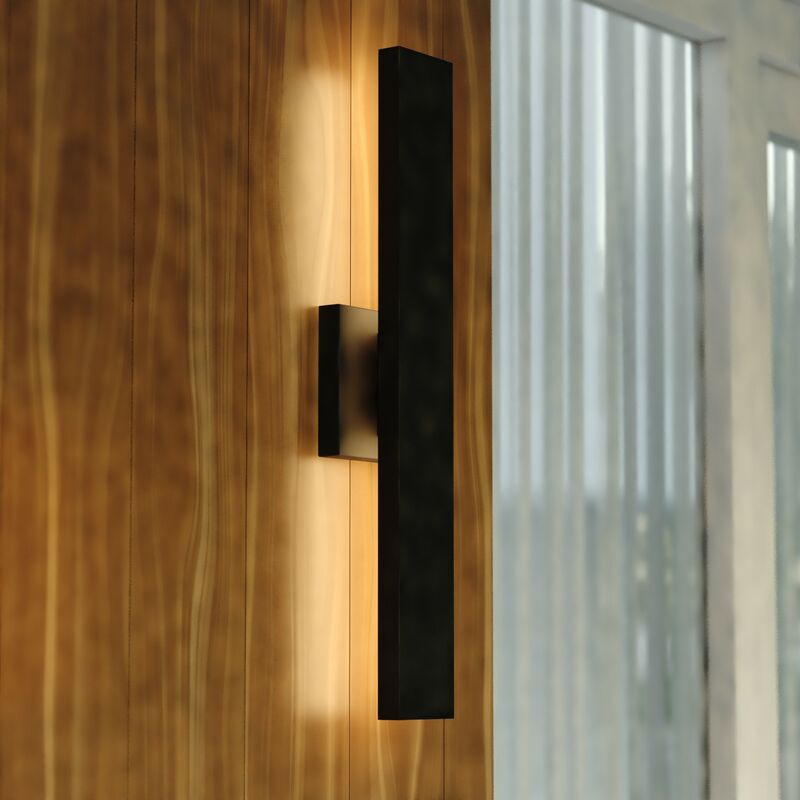 Vaxcel Owen 20-in. H LED Outdoor Wall Light Matte Black
