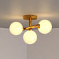 Vaxcel Ozette 18-in. W 3 Light Semi-Flush Mount Heritage Gold