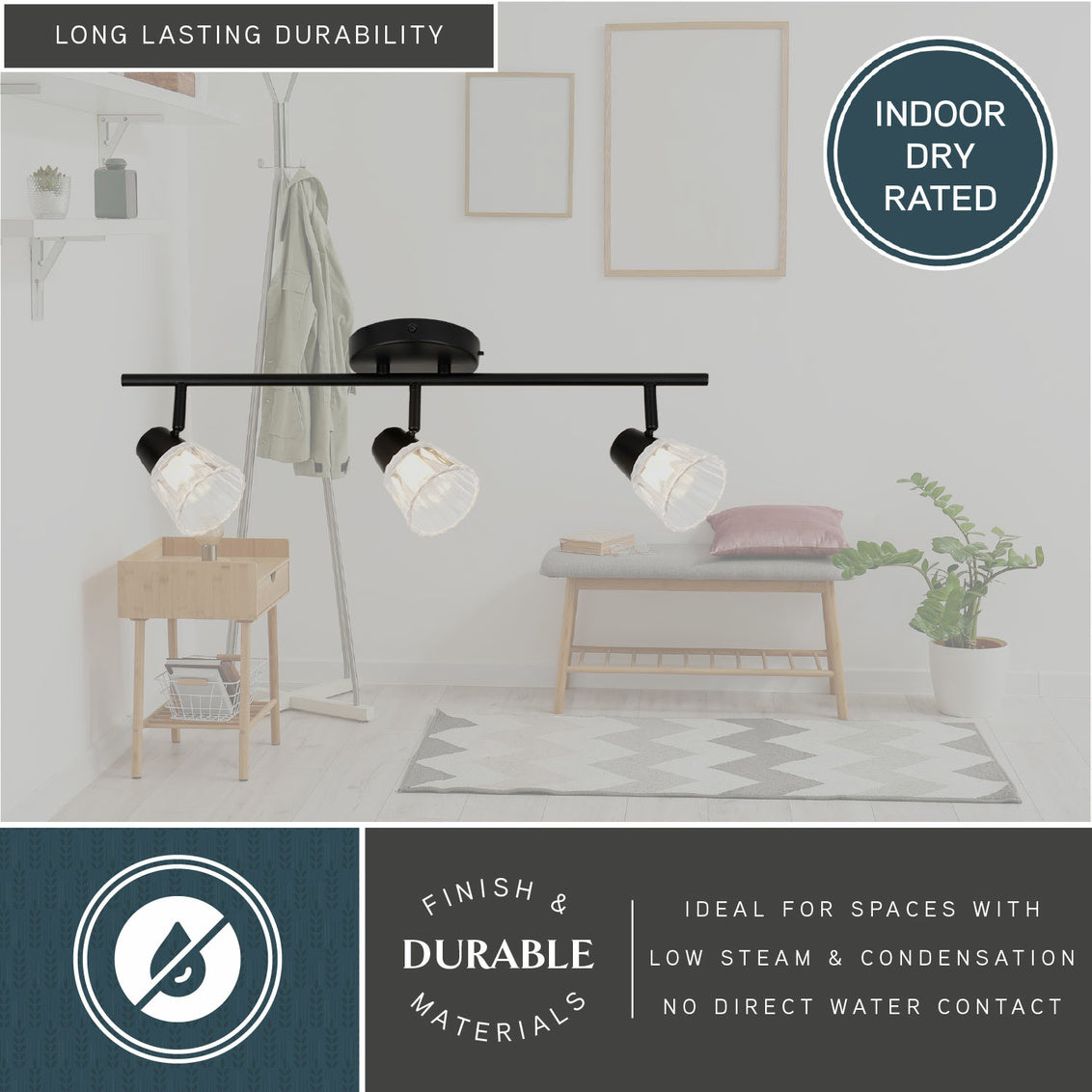 Vaxcel Ozette 18-in. W 3 Light Semi-Flush Mount Heritage Gold