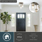 Vaxcel Park Ridge 10.5-in. W 3 Light Flush Mount Matte Black
