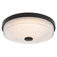 Vaxcel Park Ridge 10.5-in. W 3 Light Flush Mount Matte Black