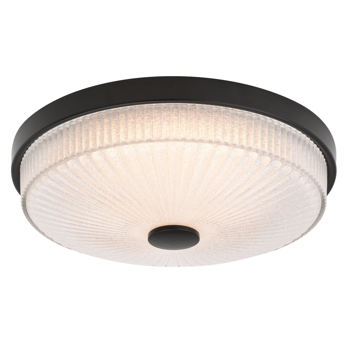 Vaxcel Park Ridge 10.5-in. W 3 Light Flush Mount Matte Black