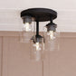 Vaxcel Park Ridge 10.5-in. W 3 Light Flush Mount Satin Nickel