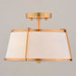 Vaxcel Park Ridge 10.5-in. W 3 Light Flush Mount Satin Nickel