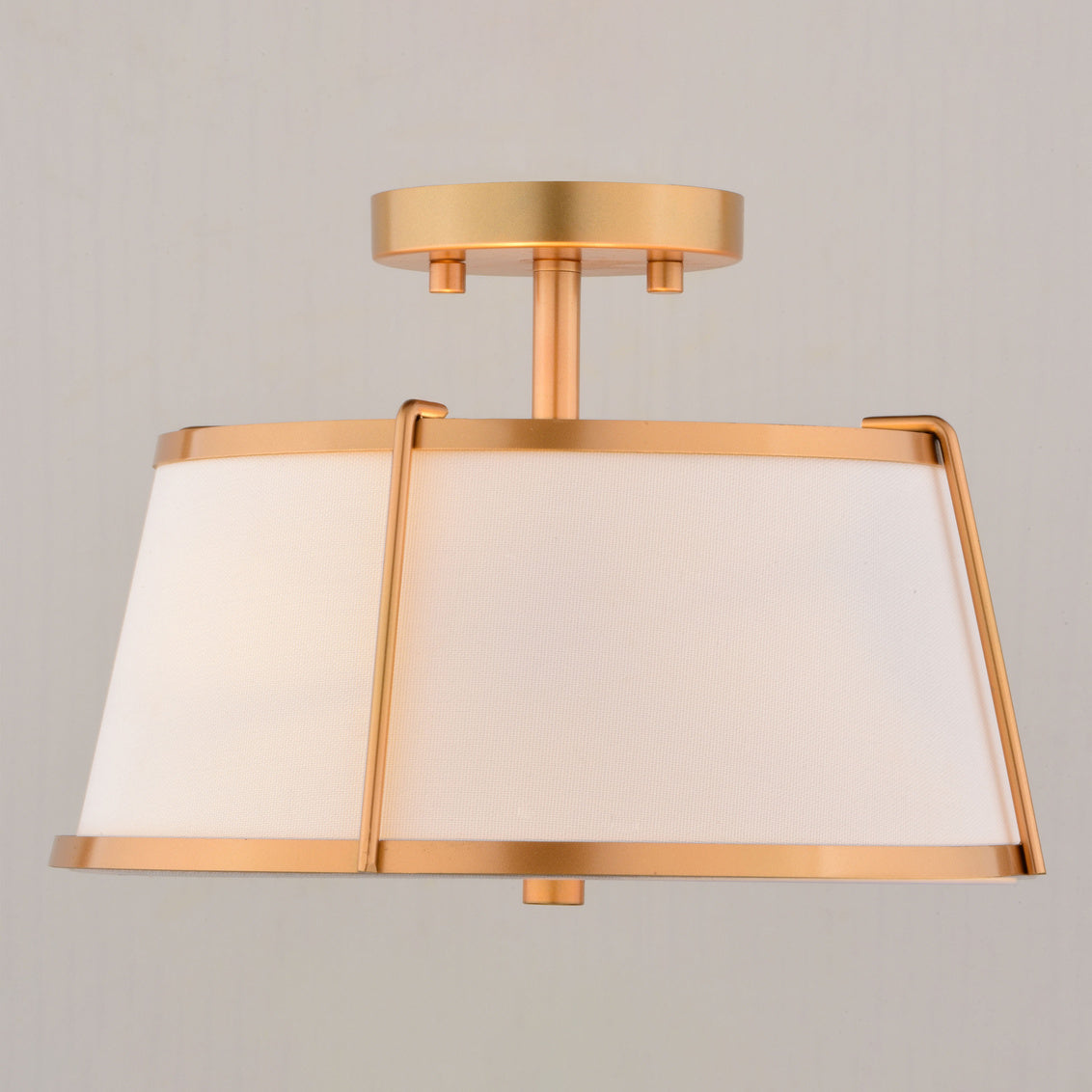 Vaxcel Park Ridge 10.5-in. W 3 Light Flush Mount Satin Nickel