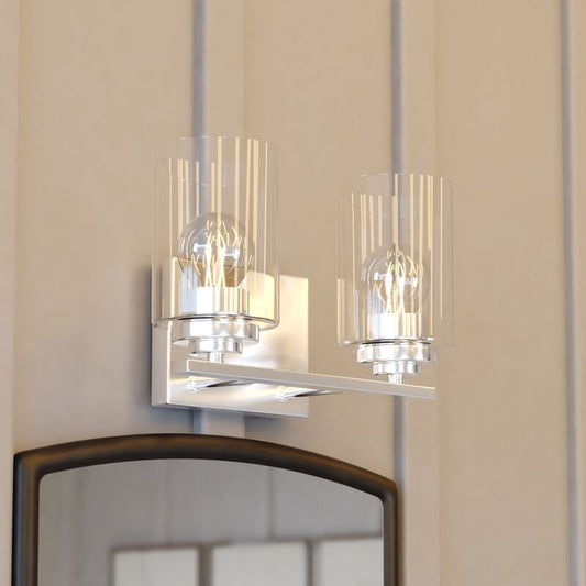 Vaxcel Park Ridge 13-in. W 2 Light Vanity Satin Nickel