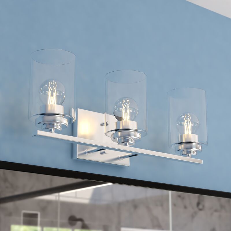 Vaxcel Park Ridge 20-in. W 3 Light Vanity Satin Nickel