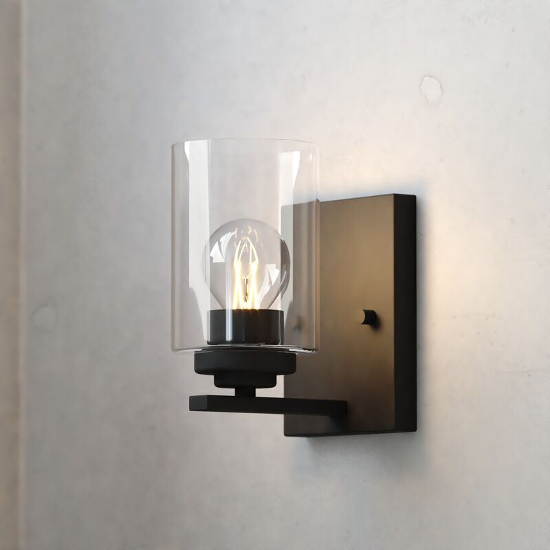 Vaxcel Park Ridge 5.25-in. W 1 Light Vanity Matte Black