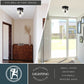 Vaxcel Preston 12.5-in W LED Flush Mount Matte Black