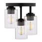Vaxcel Preston 12.5-in W LED Flush Mount Matte Black