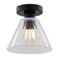 Vaxcel Preston 12.5-in W LED Flush Mount Matte Black