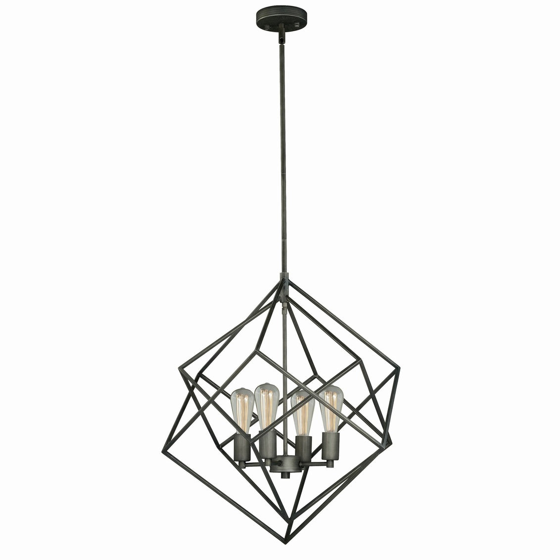 Vaxcel Rad 23.5" 4-Light Warm Pewter Light Pendant