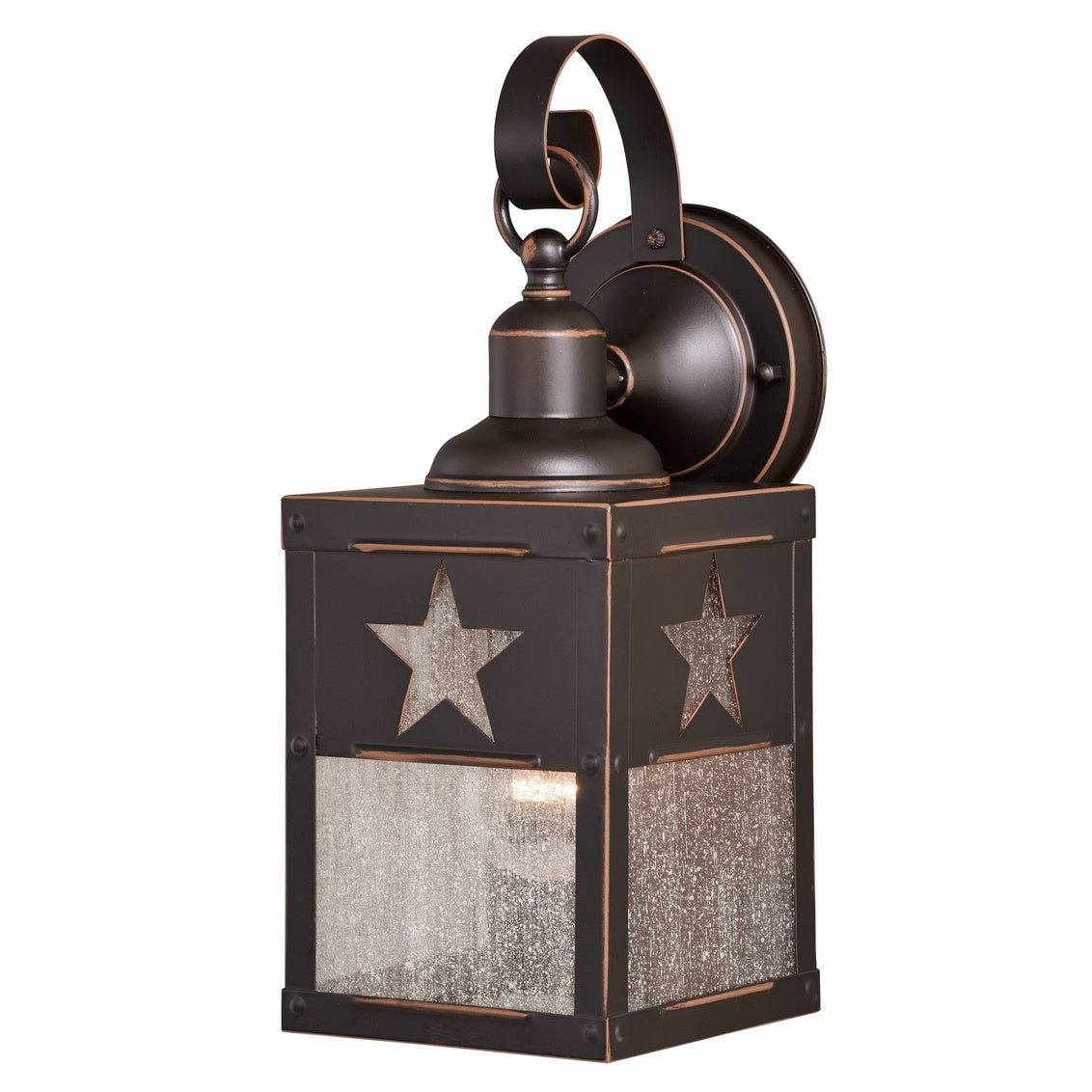 Vaxcel Ranger 1-Light Bronze Rustic Texas Star Outdoor Wall Lantern