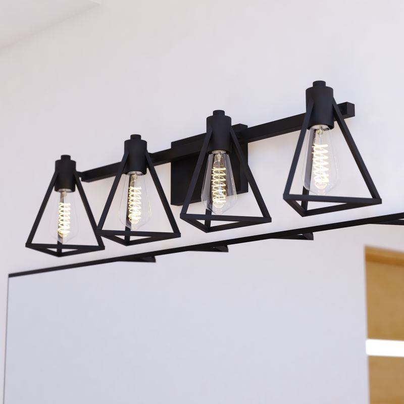 Vaxcel Ravenna 4 Light Vanity Matte Black