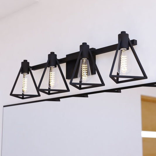 Vaxcel Ravenna 4 Light Vanity Matte Black