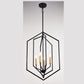 Vaxcel Riley 18-in. 4 Light Pendant Black and Satin Brass