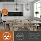 Vaxcel Riley 18-in. 4 Light Pendant Black and Satin Brass