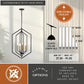 Vaxcel Riley 18-in. 4 Light Pendant Black and Satin Brass