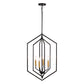 Vaxcel Riley 18-in. 4 Light Pendant Black and Satin Brass