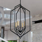 Vaxcel Riley 18-in. 4 Light Pendant Black and Satin Brass