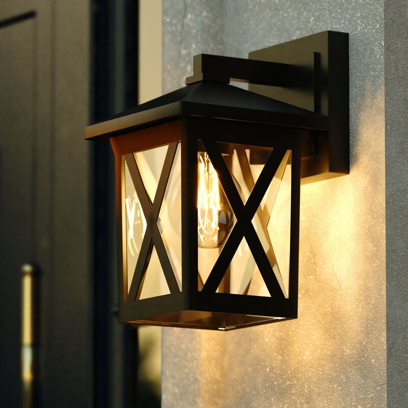 Vaxcel Rockford 5.5-in. Outdoor Wall Light Textured Black