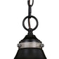 Vaxcel Sheffield 10-in. Pendant New Bronze and Distressed Ash with Light Silver Inner