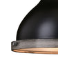 Vaxcel Sheffield 10-in. Pendant New Bronze and Distressed Ash with Light Silver Inner