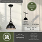 Vaxcel Sheffield 10-in. Pendant New Bronze and Distressed Ash with Light Silver Inner