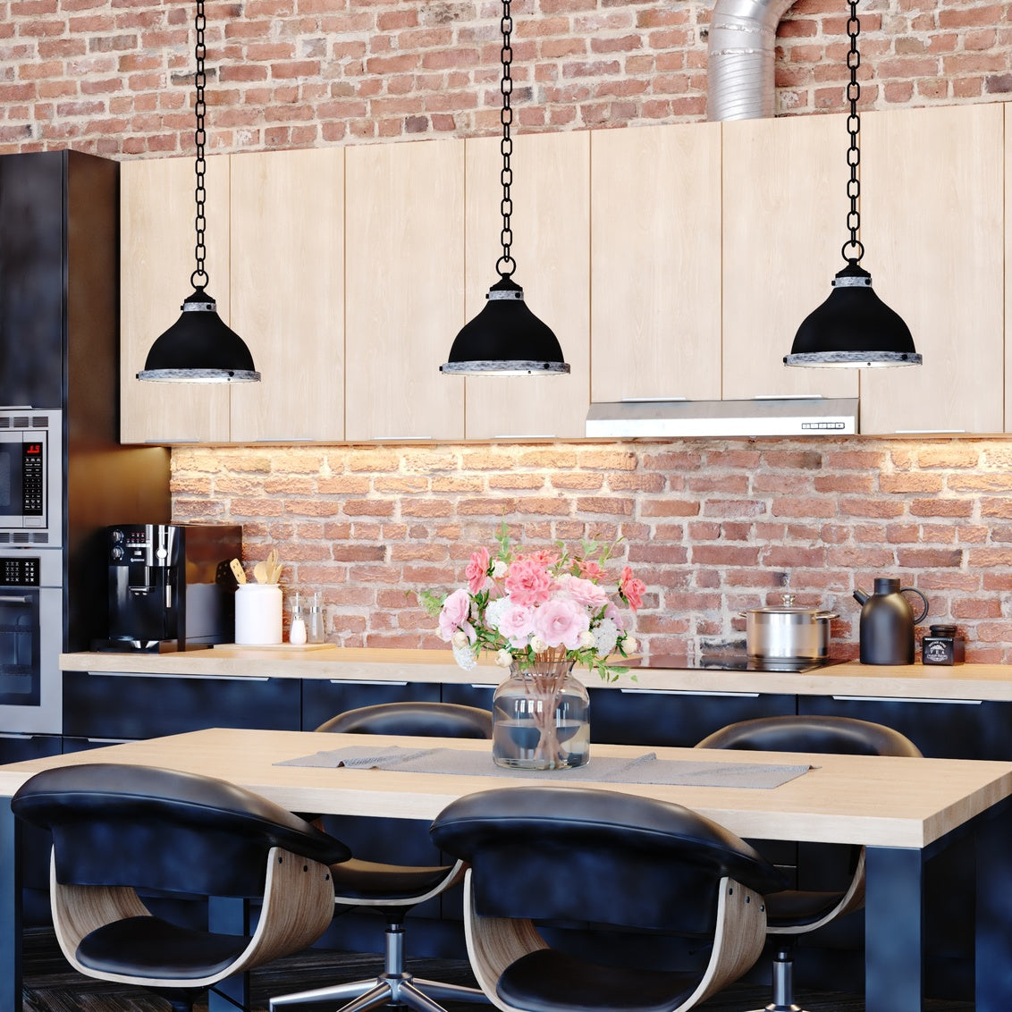 Vaxcel Sheffield 10-in. Pendant New Bronze and Distressed Ash with Light Silver Inner