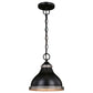 Vaxcel Sheffield 10-in. Pendant New Bronze and Distressed Ash with Light Silver Inner