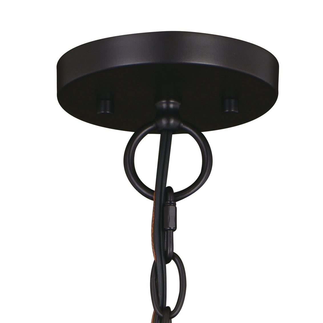Vaxcel Sheffield 15-in. Pendant New Bronze and Distressed Ash with Light Silver Inner