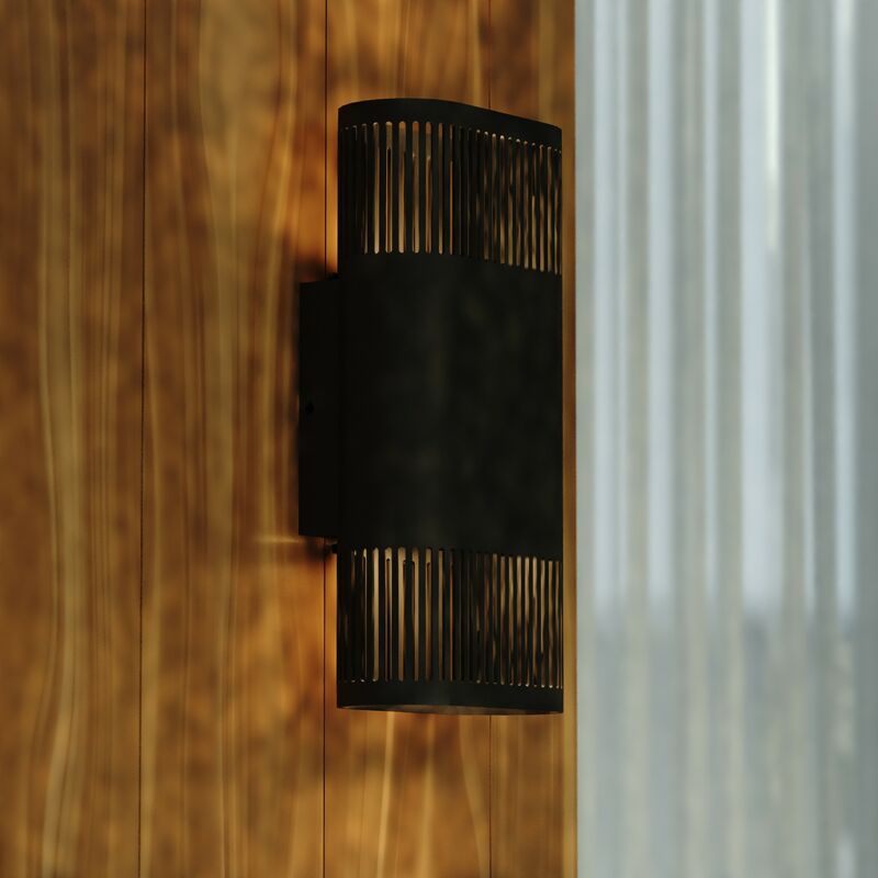 Vaxcel Skyline 10.25-in. H LED Outdoor Wall Light Textured Black