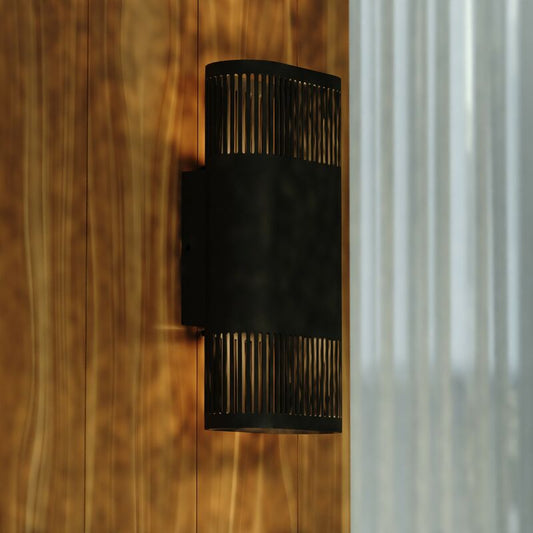 Vaxcel Skyline 10.25-in. H LED Outdoor Wall Light Textured Black