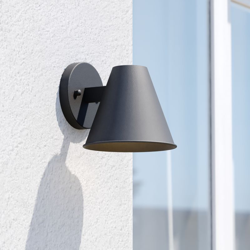 Vaxcel Smith 6.5-in. W Outdoor Wall Light Textured Black