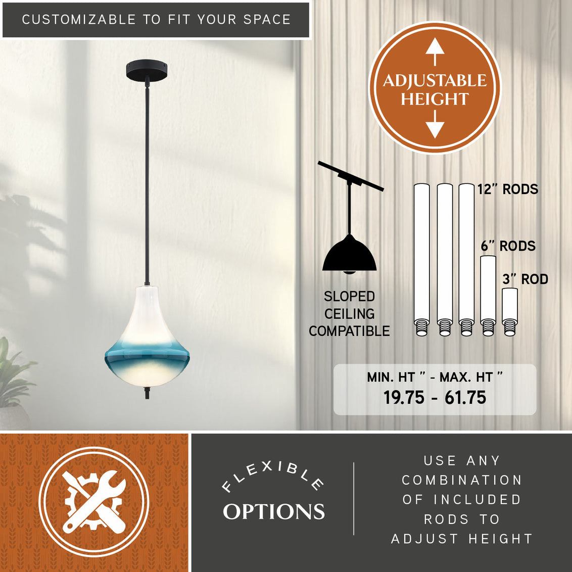 Vaxcel Somerset 10 in. W LED Mini Pendant Oil Rubbed Bronze