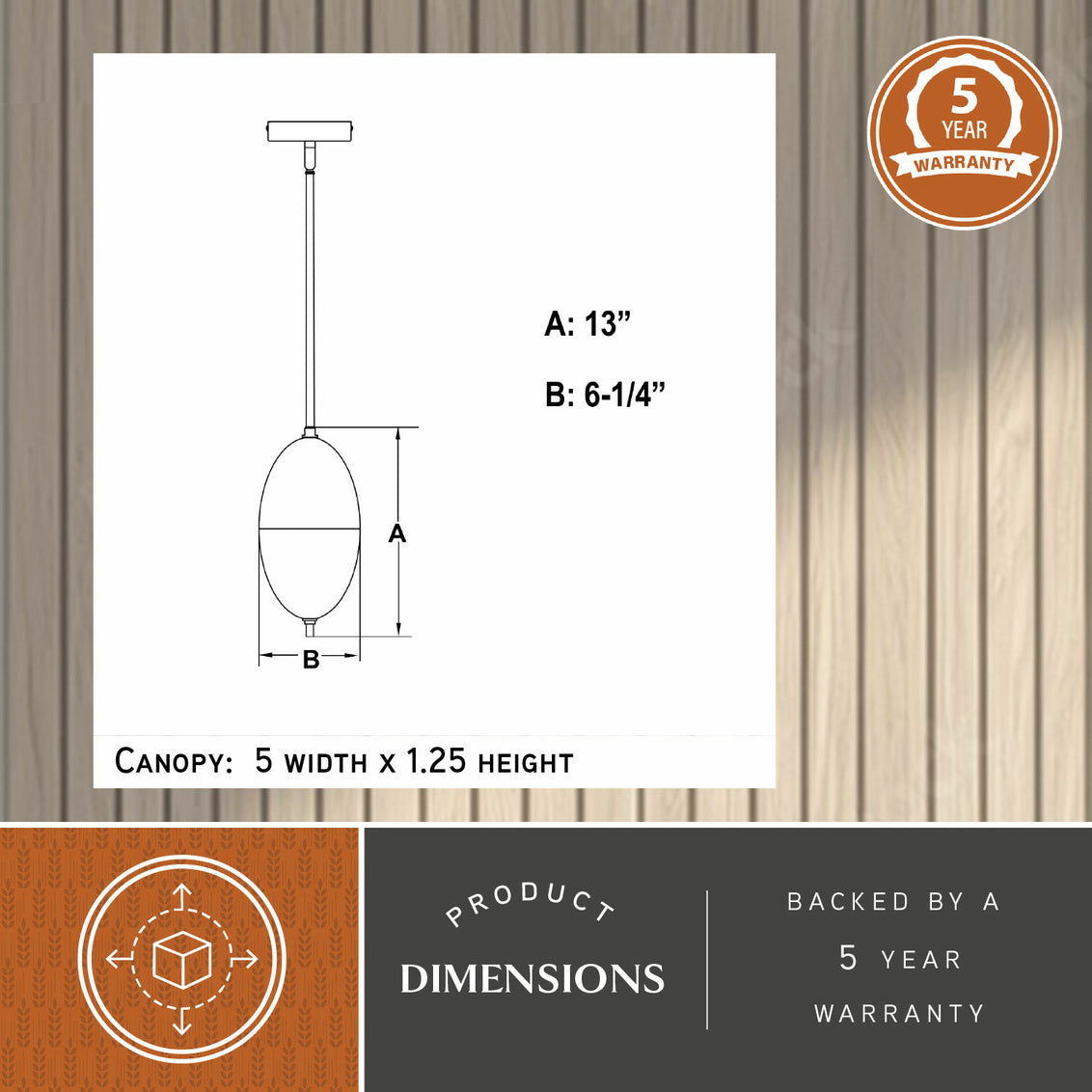 Vaxcel Somerset 6.25 in. W LED Mini Pendant Oil Rubbed Bronze
