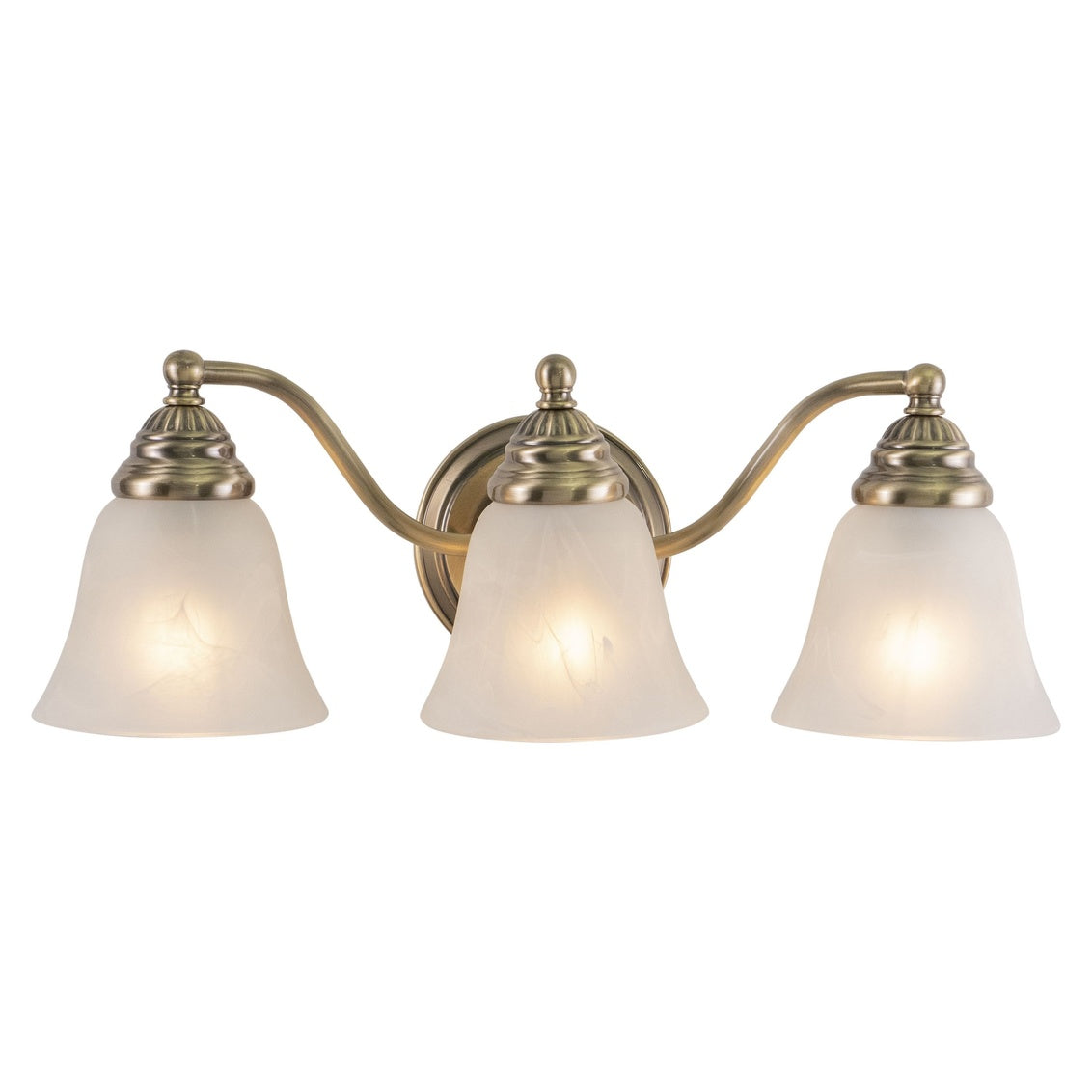 Vaxcel Standford 3-Light Brass Bathroom Vanity Fixture