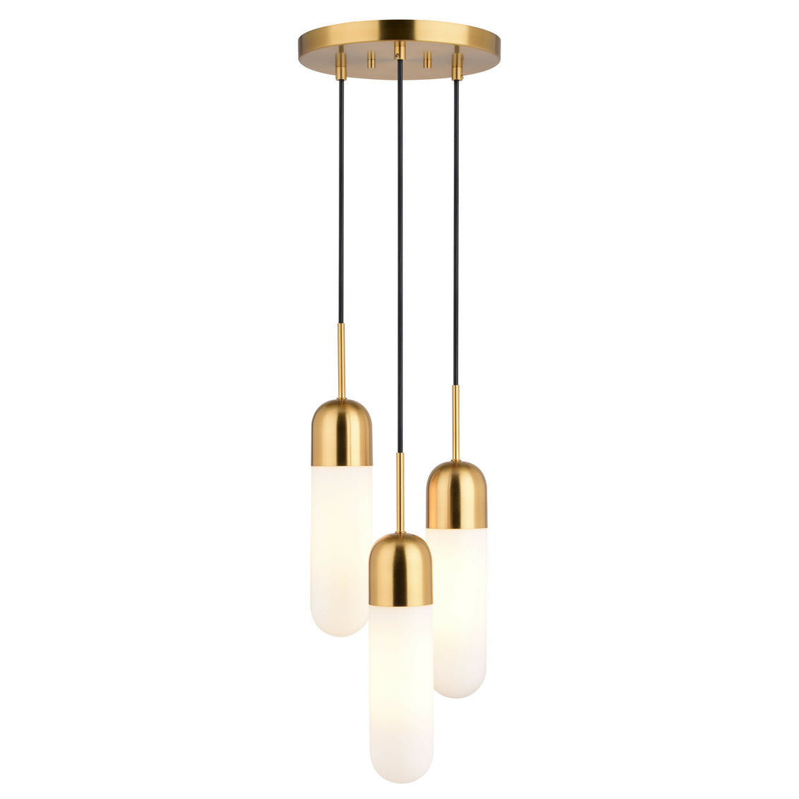 Vaxcel Thalia 10-in. 3 Light Pendant Antique Gold