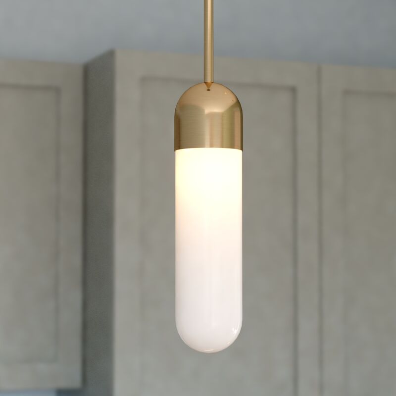 Vaxcel Thalia 4.75-in. 1 Light Mini Pendant Antique Gold