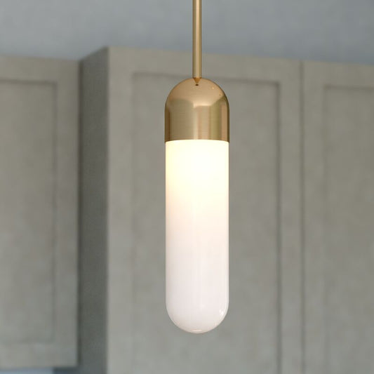 Vaxcel Thalia 4.75-in. 1 Light Mini Pendant Antique Gold