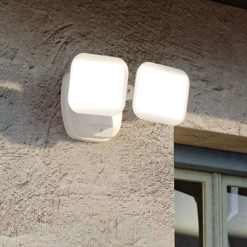 Vaxcel Theta 2 Light LED Outdoor Dusk to Dawn Flood Light White