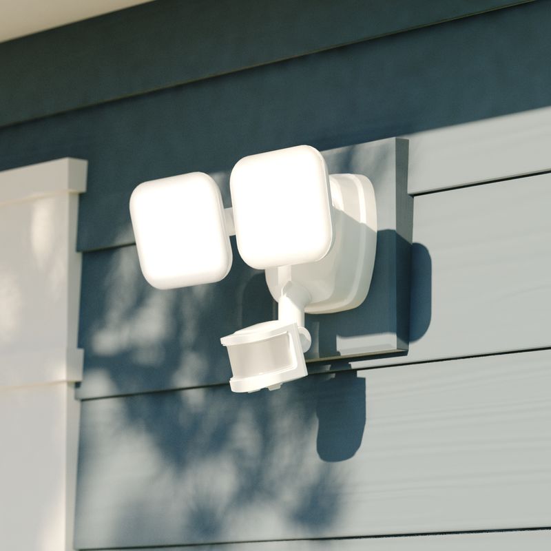 Vaxcel Theta 2 Light LED Outdoor Motion Sensor Flood Light White