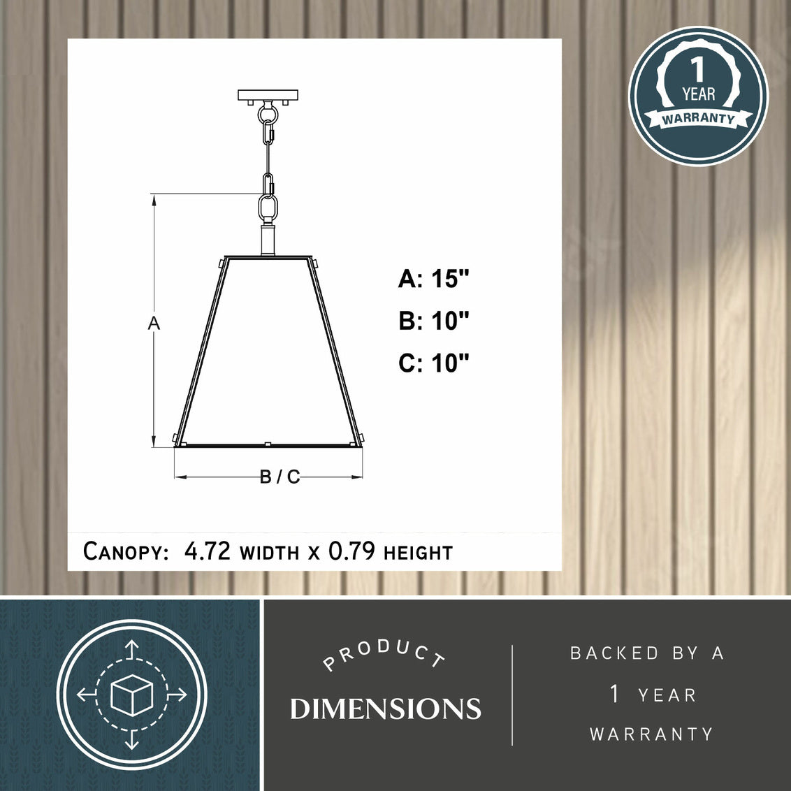 Vaxcel Tremont 10 in. W Pendant Matte Black