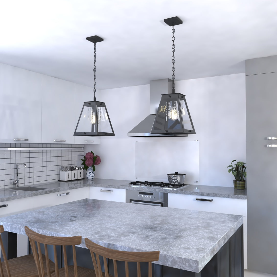 Vaxcel Tremont 10 in. W Pendant Matte Black
