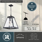 Vaxcel Tremont 15 in. W 4 Light Pendant Matte Black