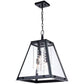 Vaxcel Tremont 15 in. W 4 Light Pendant Matte Black