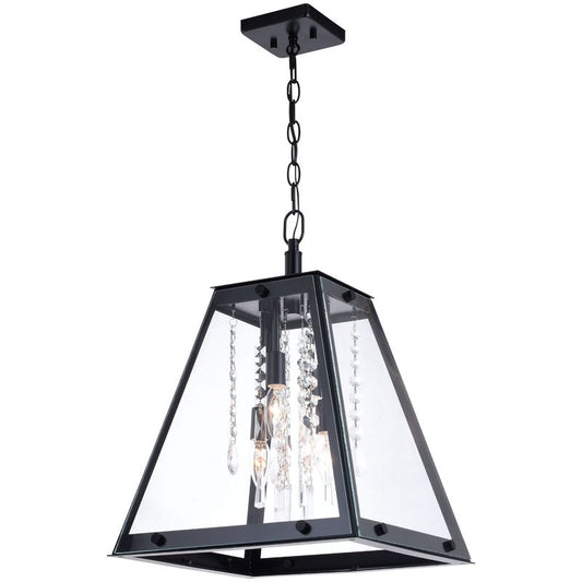 Vaxcel Tremont 15 in. W 4 Light Pendant Matte Black
