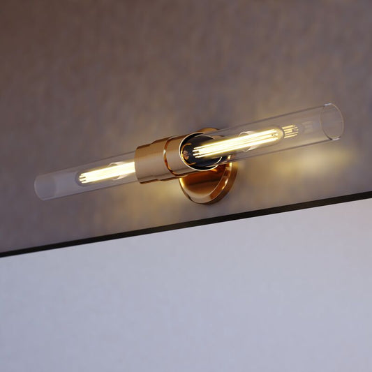 Vaxcel Webster 24.5-in. 2 Light Wall Light Natural Brass