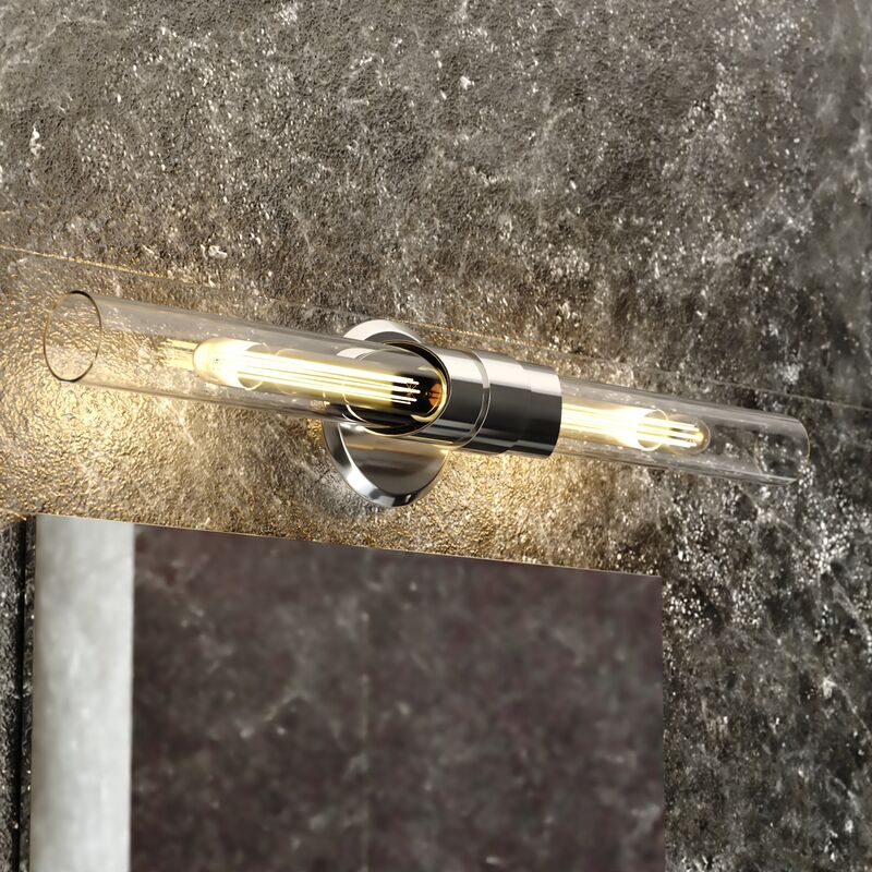 Vaxcel Webster 24.5-in. 2 Light Wall Light Polished Nickel