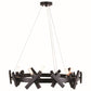 Vaxcel Wells 5-Light Matte Black Contemporary Wheel Chandelier
